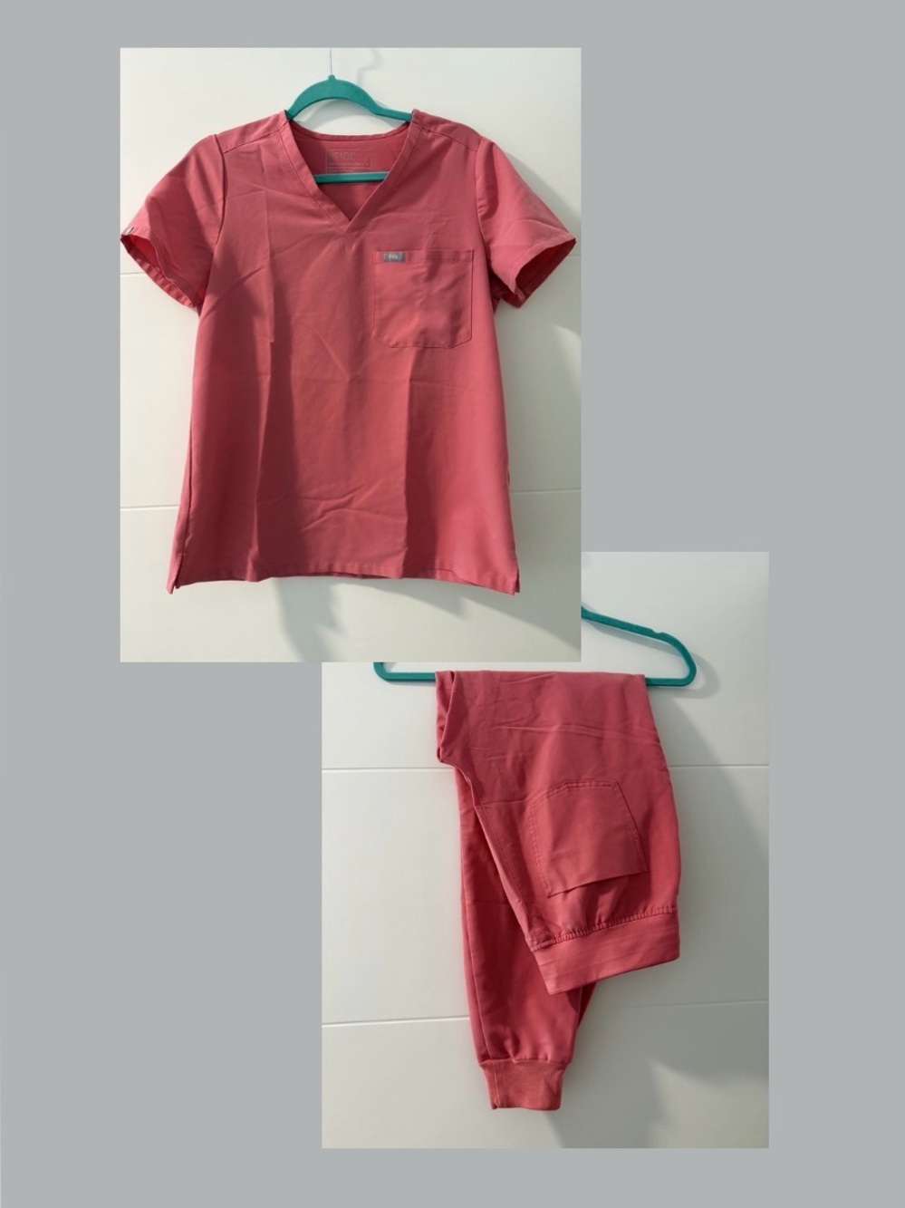 FIGS Scrub SMALL Top and Jogger Bottom—  Pink